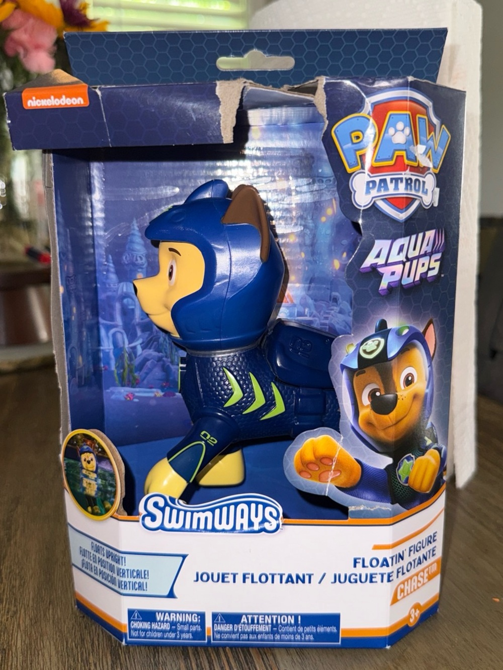 Paw Patrol Aqua Pups SwimWays Blue and Yellow Chase Floating Figure
